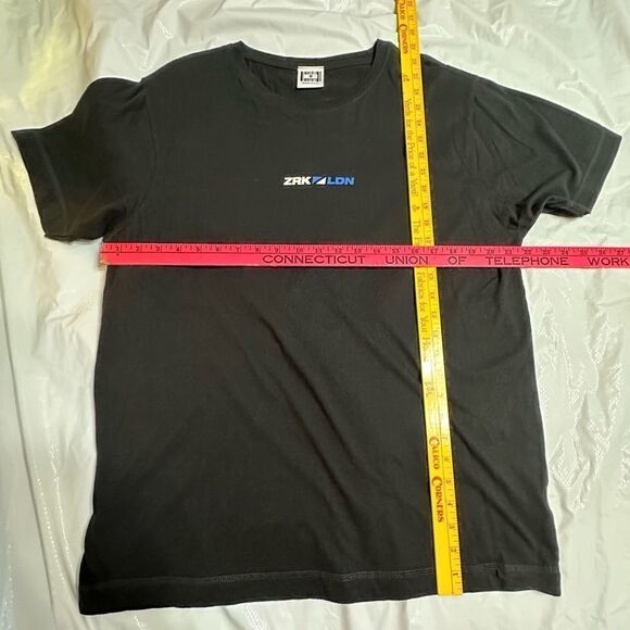 ZRK LDN T-shirt black with blue and white logo both sides Short Sleeve Size XL - Picture 6 of 6